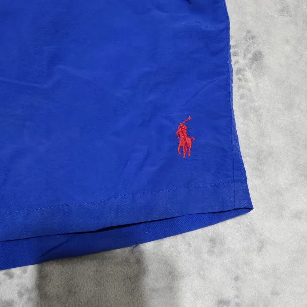 Polo Ralph Lauren Men's Blue Board Shorts Swim Trunks Size Medium Drawstring
